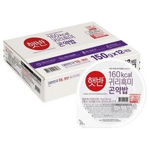 CJ 햇반 210g 12개, 귀리흑미곤약밥