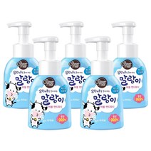 말랑카우 버블 핸드워시 300ml 용기1개+250ml 리필4개, 05_우유/리필5