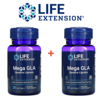 라이프익스텐션 메가 GLA 감마리놀렌산 30정 2팩 보라지유 보라지오일 보리지오일 보리지 보라지꽃 생리, 1개, 기본
