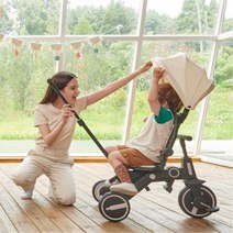 3살 X-마스 선물 접이식 유아자전거유모차 아이보리 4세여아선물 5세자전거