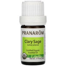 PRANAROM ESSENTIAL OIL CLARY SAGE .17 FL OZ (5 ML), 단색, 한 사이즈