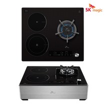 SK매직 GRABI320H 가스 하이브리드 전기쿡탑 (인덕션2+가스레인지1) 빌트인형, LNG(도시가스), 빌트인(560X480), 직배송방문설치