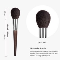 브러쉬 메이크업 세트 쉐딩OVW-염소 헤어 파우더 브러쉬 1 개 전체 세팅 프로페셔널 내추럴 컨실러 컨투어, 한개옵션1