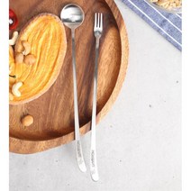 스텐 롱머들러 디저트 롱스푼 롱포크 2개 모임용 홈카페 집들이, 스푼(토끼)