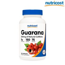 뉴트리코스트 천연 카페인 과라나 추출물 - 150캡슐 알약 보충제