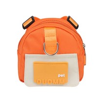 랜보어 반려동물 배색컬러 백팩 하네스 M, 오렌지, 1개