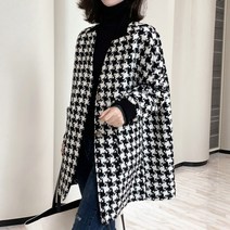 스트릿살롱 깅엄 누빔 반코트