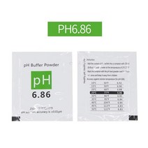 PH측정기 ph 교정 포인트 ph 버퍼 분말 측정 ph 테스트 용 교정 용액 4.00 6.86 9.18, 1개 6.86