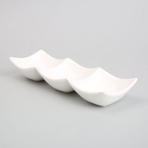 나눔접시 블랙유광 3칸나눔 칸칸접시 초장접시