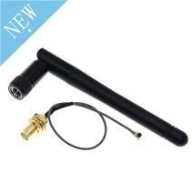 와이파이 증폭기 공유기 인터넷 2.4GHz 3dBi WiFi 2.4g 안테나 공중 RP-SMA 남성 무선 라우터 17cm PCI U.FL IPX RP SMA Pigtail 케이블, 한개옵션0