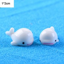 미니 인공 양산 비치 의자 벤치 마이크로 요정 정원 미니어처 인형 집 DIY 장식품 DIY 액세서리, 2x 돌고래