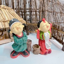 [왓위셀] 민속 전통 인형 신랑신부 전통혼례 한국기념품 인테리어 소품