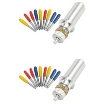 텅스텐 강철 조각 커팅 플로터 블레이드 홀더 18 개 30/45/60 도 비닐 커터 23X2mm 2, [01] Multicolor