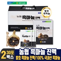 국내산 흑마늘 진액 즙 엑기스 액기스 농축진액 발효 숙성 흙마늘 흑 마늘 파우치 마시는 음료 부모님 선물, 2박스, 70mlx30포