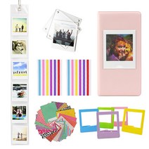 휴대용 포토프린터 무선 셀피 핸드폰 사진인화기 Fujifilm Instax Square SQ1 SQ6 SP-3 프린터 필름 용지, 05 Pink Album Set