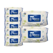 다용도 순백 물티슈 캡형 100매 20팩 도톰한 엠보싱과 라임오일이 함유된 부드러운 물티슈, 20개, 80매입