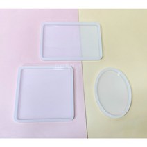 테라조 4종 트레이 몰드 택1 (타원 정사각 직사각 원형) 레진아트 석고방향제 재료, 1.직사각