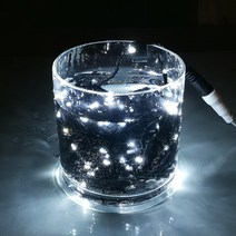 탄탄 LED 100구 DC24V 연결 크리스마스 트리전구 (전원잭 옵션에서 필수구매), 흑색전선-백색