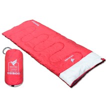 지오프리 포시즌 침낭 + 수납가방, 1세트, 스칼렛