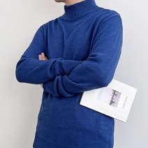 부드러운촉감 국내제작 남자 가벼운 목폴라니트 다양한색상