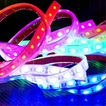 플랙시블 12V 6발 3칩 LED바 레드 10cm 무드등 LEDBAR, 1개, 검띠 10cm 기본연결발송
