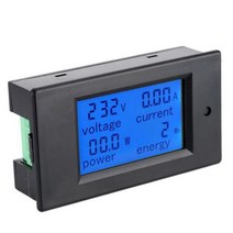 Ac LCD 패널 디지털 전력 와트미터 모니터 전압 전압계 전류계, 01 Black