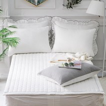 단잠 천연소재 대나무 뱀부 시어서커 여름 침대패드 요 카페트, 화이트