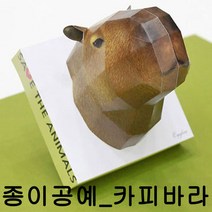 건강-드림_독특한 인테리어 소품 카피바라 페이퍼 크래프트 공작세트 종이접기키트 DIY 만들기 DIY놀이 퍼니 공예 조형물 장난감 DIY만들기 토이 _rjsrkdemf, 건-드-선택사항없습니다, 건강드-림-상품*