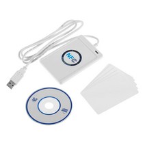 nfc 리더 usb acr122u 비접촉식 스마트 ic 및 라이터 복사기 5pcs uid 변경 가능한 태그 카드 키 fob, 기본