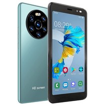 언락 스마트폰 5.10.1cm HD 스크린 페이스 잠금 해제 스마트폰 캐리어 휴대폰 512MB+4GB 1500mAh 듀얼 SIM 언락 휴대폰 그린 휴대폰