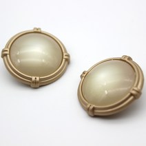 빈티지단추 명품단추 둥근 금속 코트 정장 버클 스웨터 패치 버튼 세트, 18mm(5알)개, 심플진주