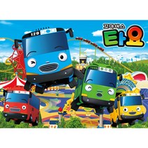 쭈bhnj__100피스 꼬마버스 타요 - 놀이동산 (큰조각) HS780142 감각발달 종이퍼즐 캐릭터 소근육 교육용 만화 직소 어린이 맞추기♥hopenjoy!, ♥hopenjoy!