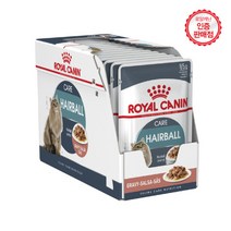 로얄캐닌 캣 헤어볼 케어 파우치 85g 고양이 습식사료 습식사료/주식캔/주식파우치, 닭, 돼지, 12개