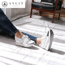[애슬릿] 여자 킬티 테슬 키높이 슬립온 운동화 5.5cm