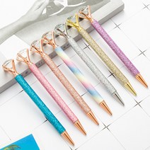 제이킨 보석펜 큐빅 다이아 보석 볼펜 다이아몬드, 핑크+투명사각케이스