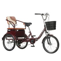 자전거트레일러 카트캐리어 수레 국토종주수첩 자전거용품 어린이 바구니, 와인색