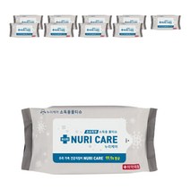 누리케어 손 앤 피부 소독용 물티슈 휴대형, 20매, 10개