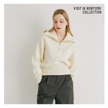 비지트인뉴욕 하프 집업 오버 스웨터(VYBLKE1)
