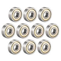 10 Pieces 608 623 624 625 626 685 ZZ 이중 차폐 소형 고 탄소강 단일 행 깊은 홈 볼 베어링 8x22x7 MM|Bearings|, 1개, 608zz 8x22x7mm, 10 개
