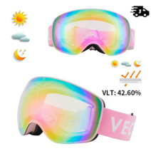 벡터 키즈 스키 고글 더블 레이어 UV400, 기본, Beige