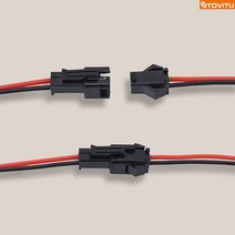 배선용 2핀 커넥터 하네스 컨넥터 배선 암수 단자 세트, 2핀커넥터-10cm 10개묶음(5%할인)
