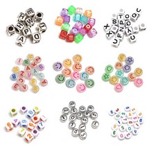 [비즈재료] 이니셜비즈 알파벳 숫자 야광 스마일 별하트, BT-02