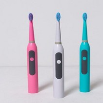 음파 전동 진동 칫솔 휴대용 브라운 치솔 혀클리너 사은품증정, 핑크