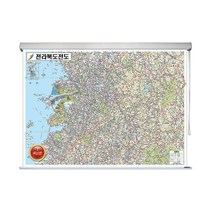 전북 지도 전라북도 전도 (롤스크린 소형 110x79) + 종이지도(택1) 세트, 고급천, 세계지도(종이)