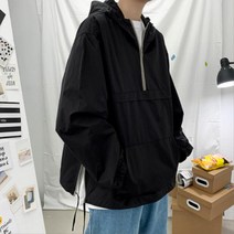 바람막이 오버핏 반집업 방수 후드티셔츠 유행타지않는 활동아이템 필수템