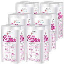 [6개 세트]아이리스×일본 제지 크레시아 화장지 일본제 50m 더블 길이 2배 감아 화장실 롤 12롤