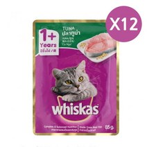 고양이 주식 파우치 85g 12p 참치 습식사료 1살이상, 간식 맛, 1개