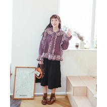 이끼당 빅사이즈 모모코의 꽃 싱글 브레스트 가디건 자켓