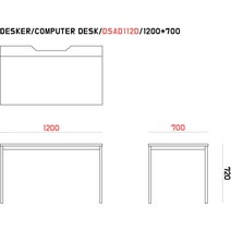 카이젠스 데스커 ﻿DSAD112D 컴퓨터 책상(COMPUTER DESK) 1200*700 맞춤제작 가죽매트 DSK(C)-18, 밀크화이트