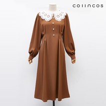 코인코즈 레이스 카라 핀턱 플레어 원피스 (IY1WOB020)